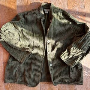 Coldwater Creek Olive Chenille Jacket